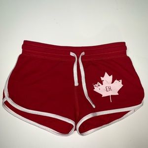 Red comfortable Canadian shorts